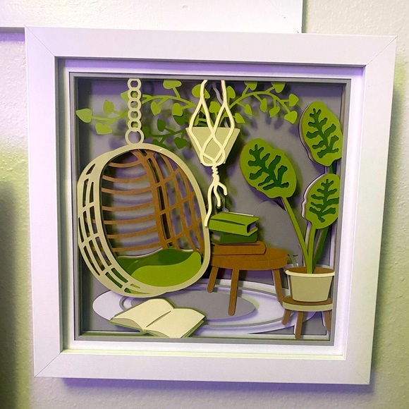 3D Boho Reading Shadowbox - Picture 8 of 9